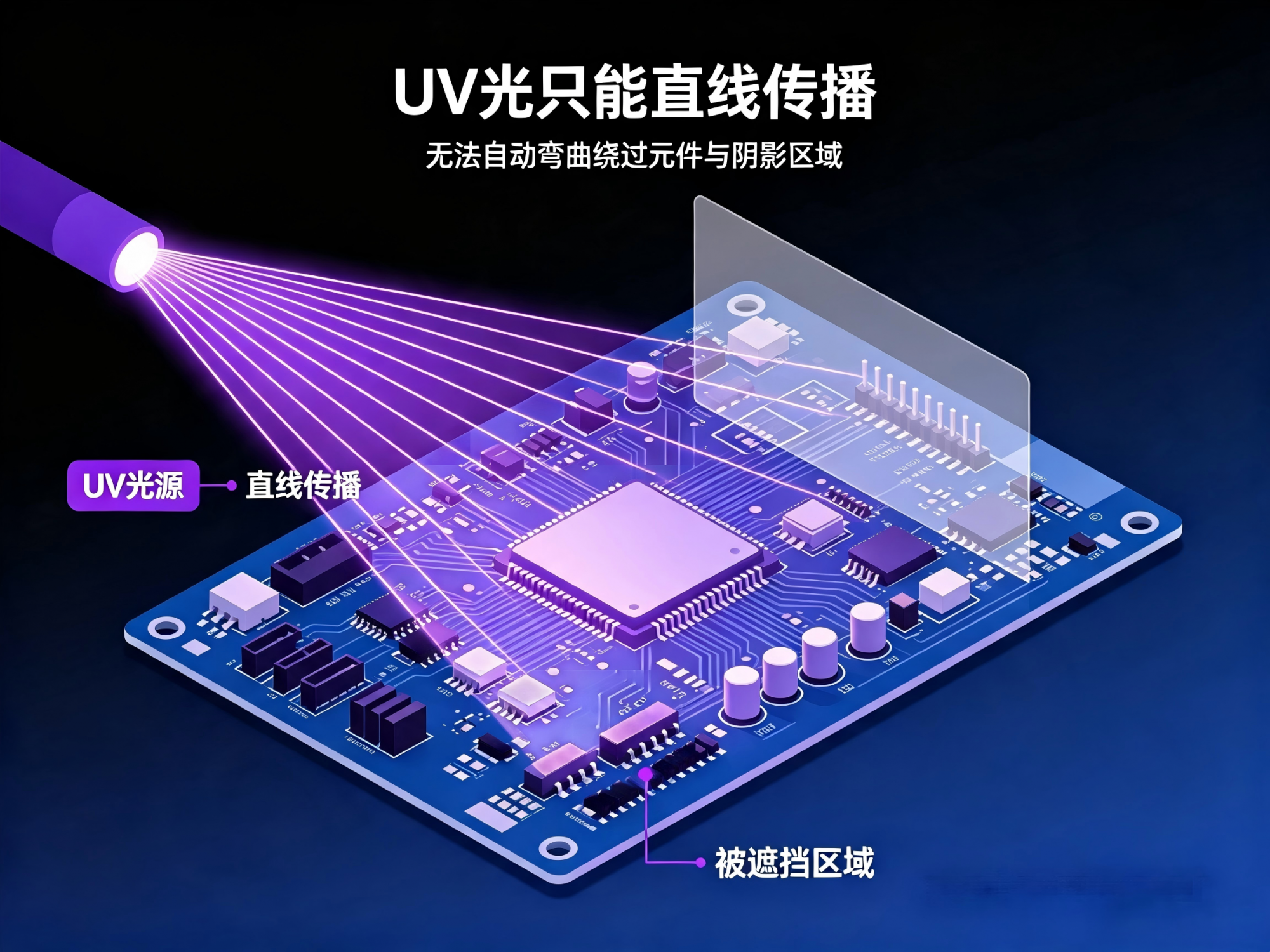 UV三防胶阴影区固化不全？四项实测验证帮你选对双固化产品