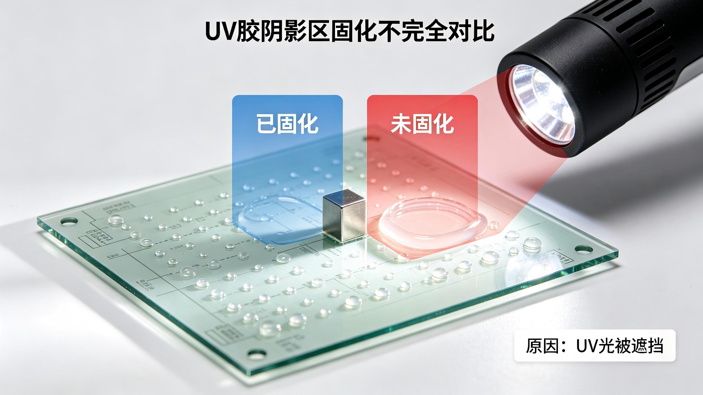 uv胶阴影区固化不全 uv胶阴影区固化不全